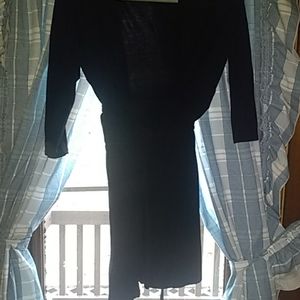 Ann Taylor Petites Black Wrap Dress 0p